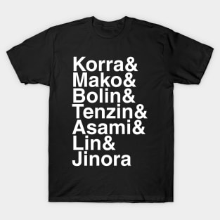 Legend Of Korra Helvetica List T-Shirt